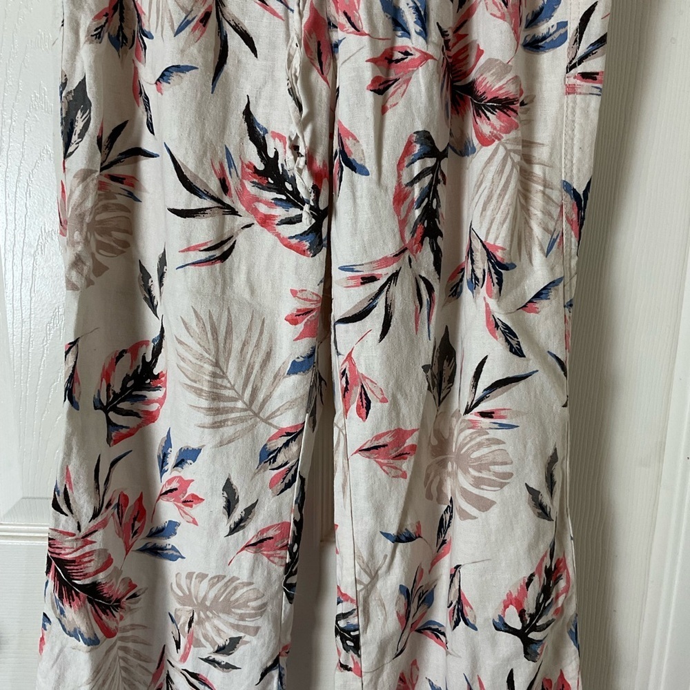 Briggs Leaf Pattern Pants - Linen Blend Woman’s S… - image 5